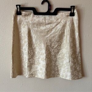 Princess Polly Cream Floral Mini Skirt